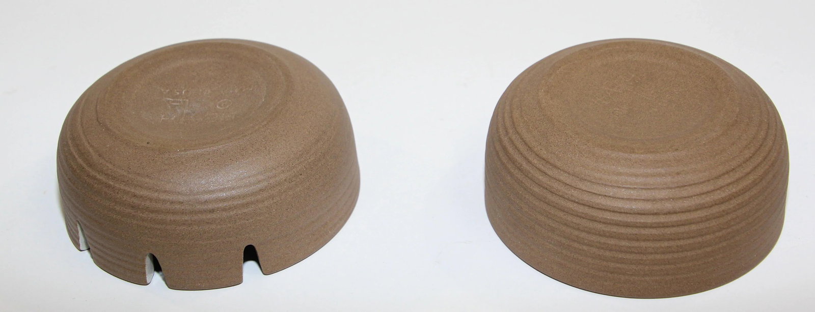 Vintage Mid-Century Modern White Ceramic Ashtrays by Edith Heath - A Pair - 7