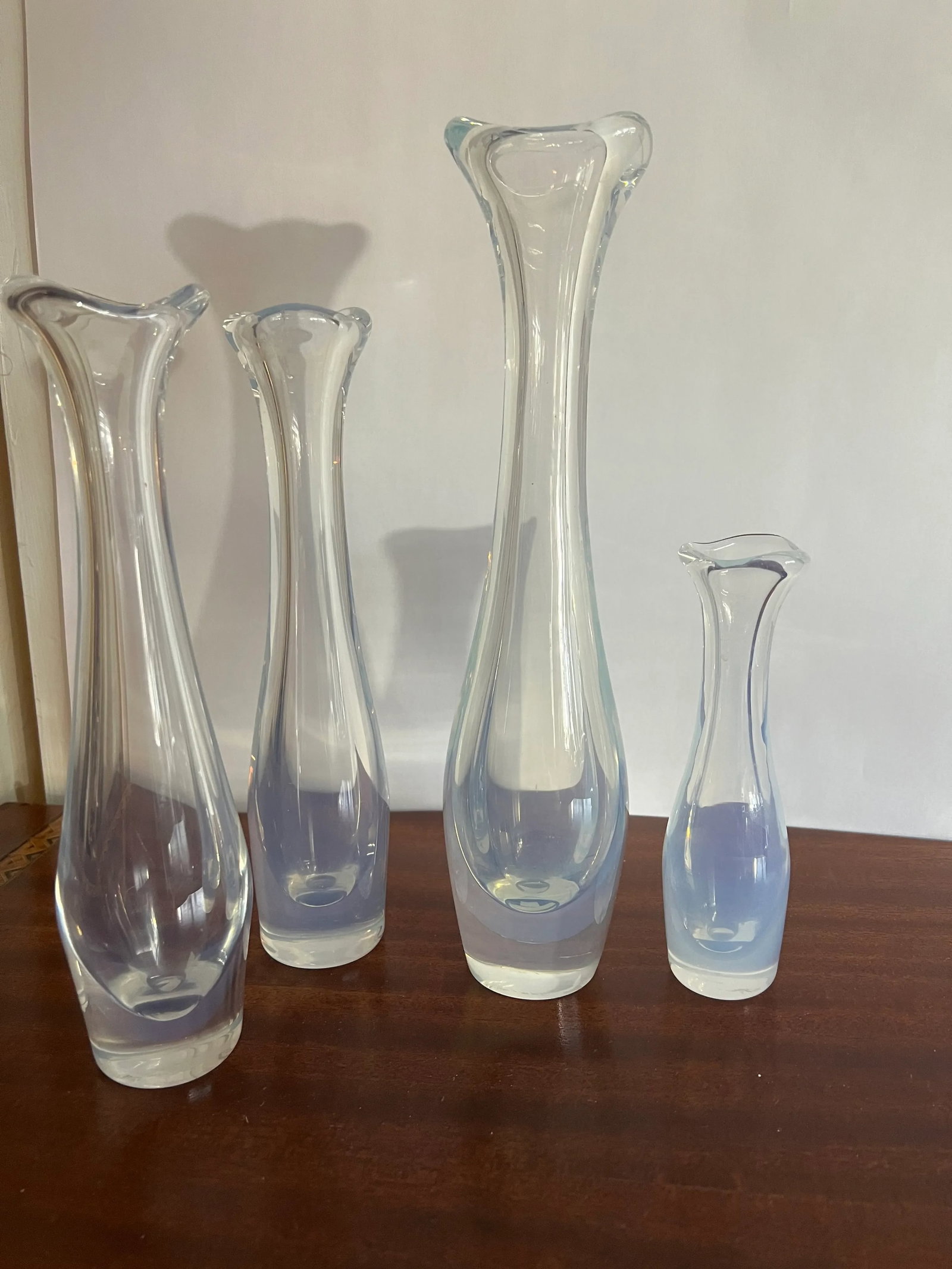 1950s Sven Palmqvist for Orrefors Opalescent Art Glass Bud Vases - Set of 4 - 3
