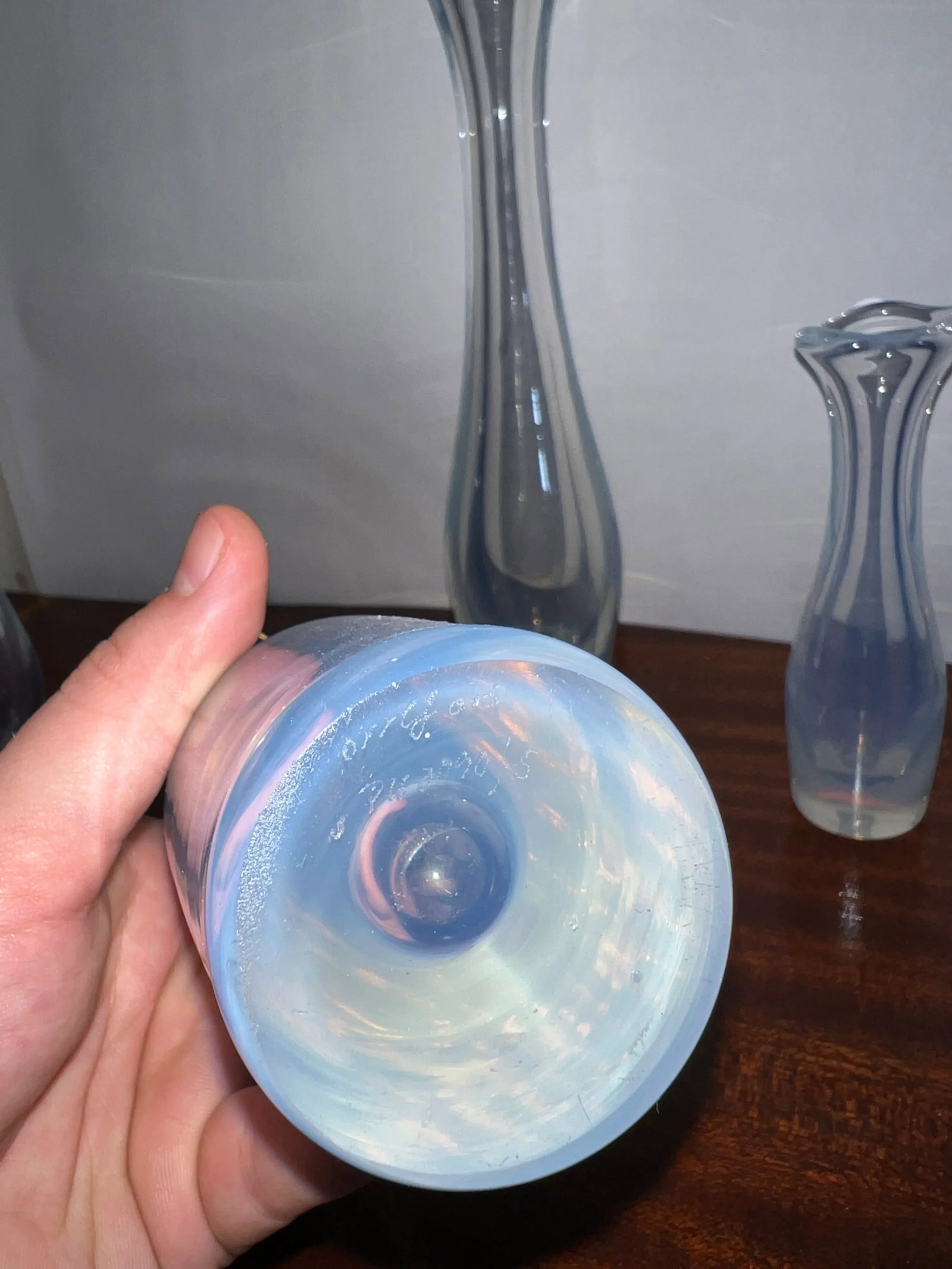 1950s Sven Palmqvist for Orrefors Opalescent Art Glass Bud Vases - Set of 4 - 7