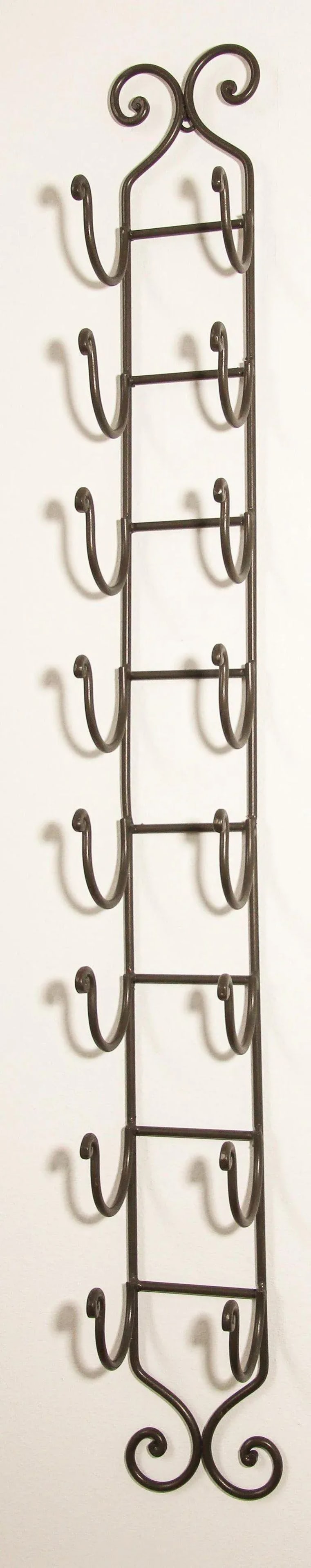 Wrought Iron Hand Forged Wall Mount Wine Rack - 2