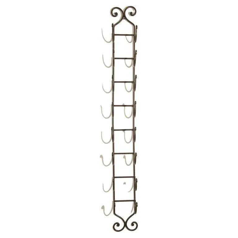 Wrought Iron Hand Forged Wall Mount Wine Rack - 3