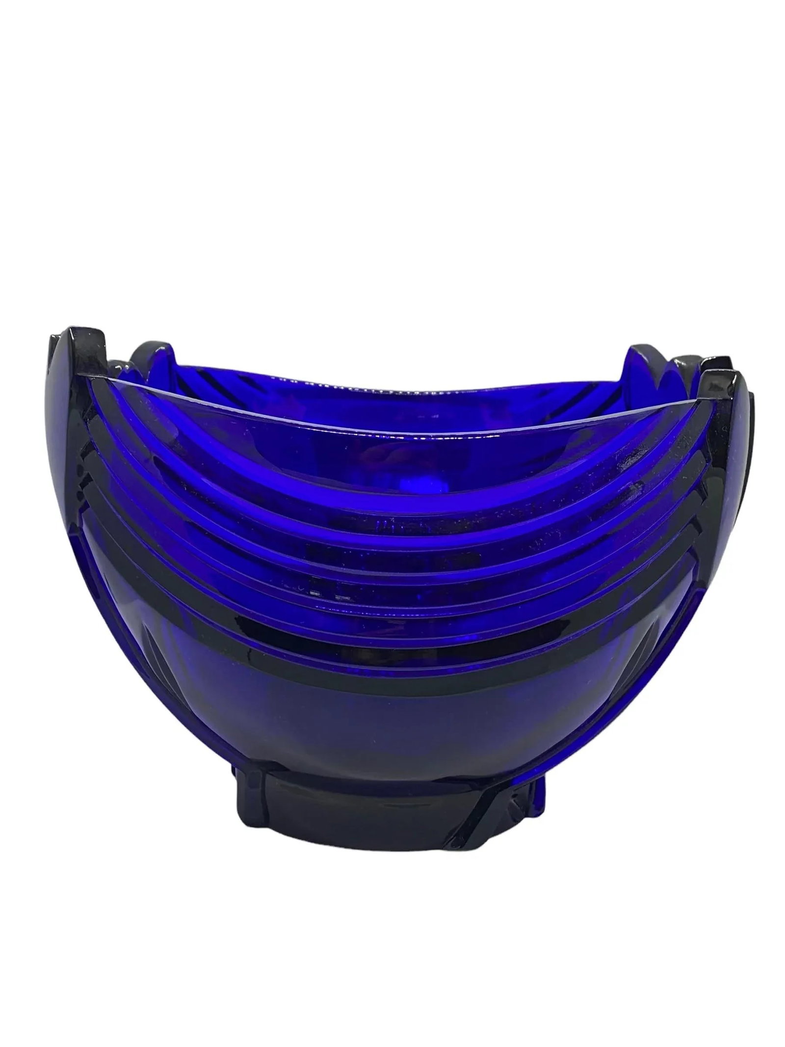 Vintage Cobalt Blue Art Deco Bowl With Tulip Design - 13