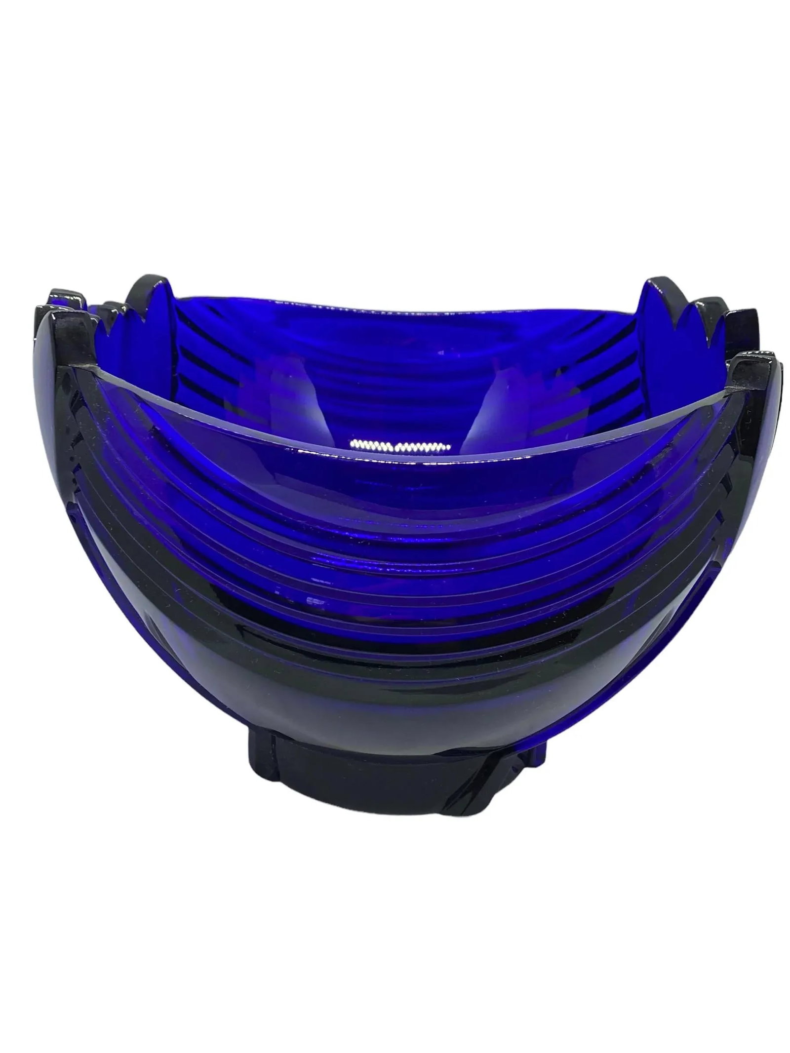 Vintage Cobalt Blue Art Deco Bowl With Tulip Design - 6