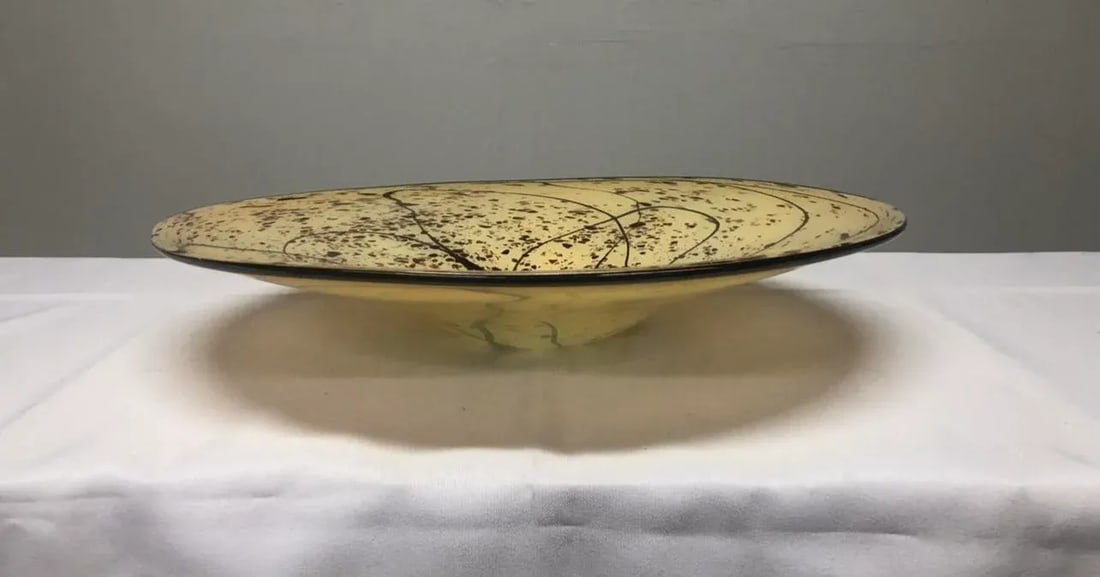 Early 21st Century R. Pele Ricardas Peleckas Signed Art Glass Bowl - 2