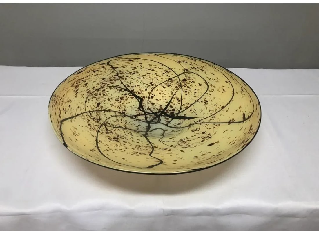 Early 21st Century R. Pele Ricardas Peleckas Signed Art Glass Bowl - 7