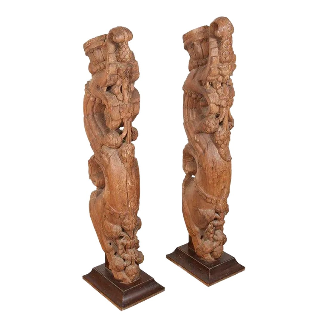 Architectural Carved Wood Temple Truss From India - a Pair (1 of 13)