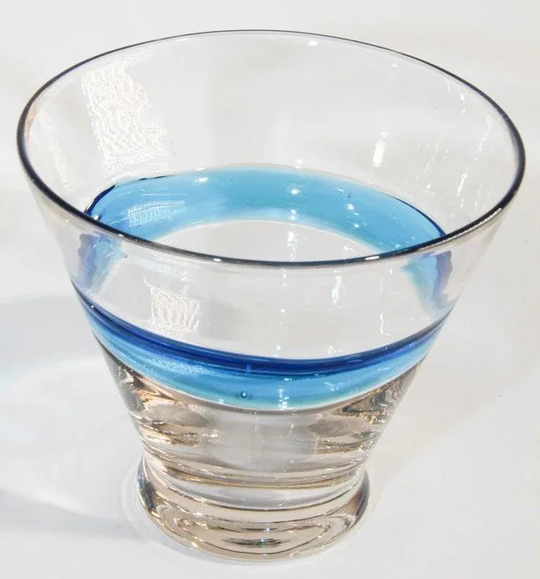 Vintage Drinking Murano Crystal Glasses- Set of 4 - 4