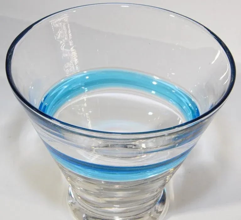 Vintage Drinking Murano Crystal Glasses- Set of 4 - 8