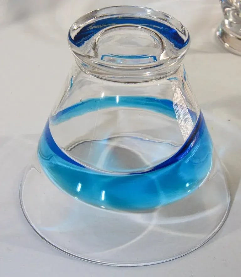 Vintage Drinking Murano Crystal Glasses- Set of 4 - 9