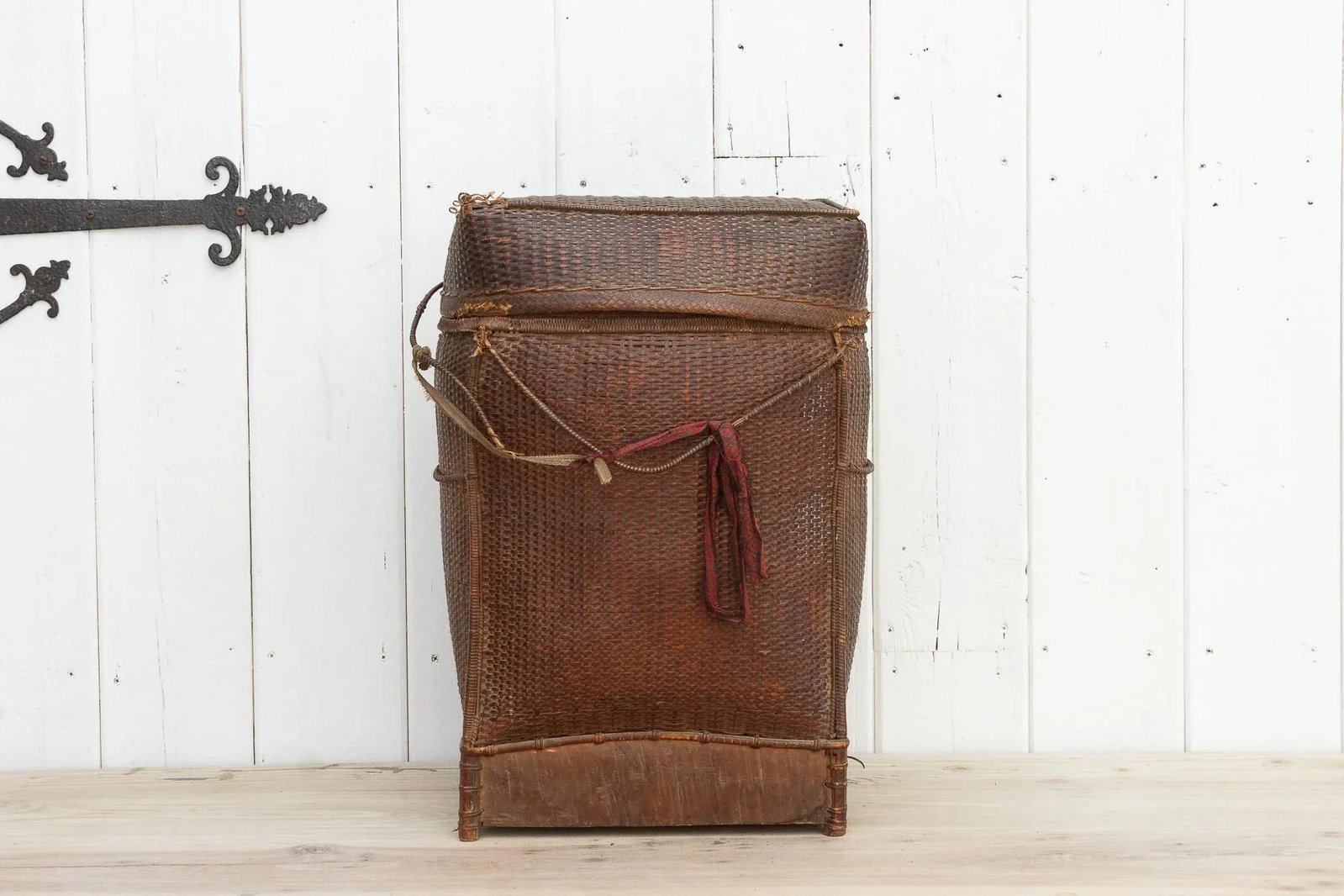 Rare Antique Double Woven Storage Basket From Burma - 10