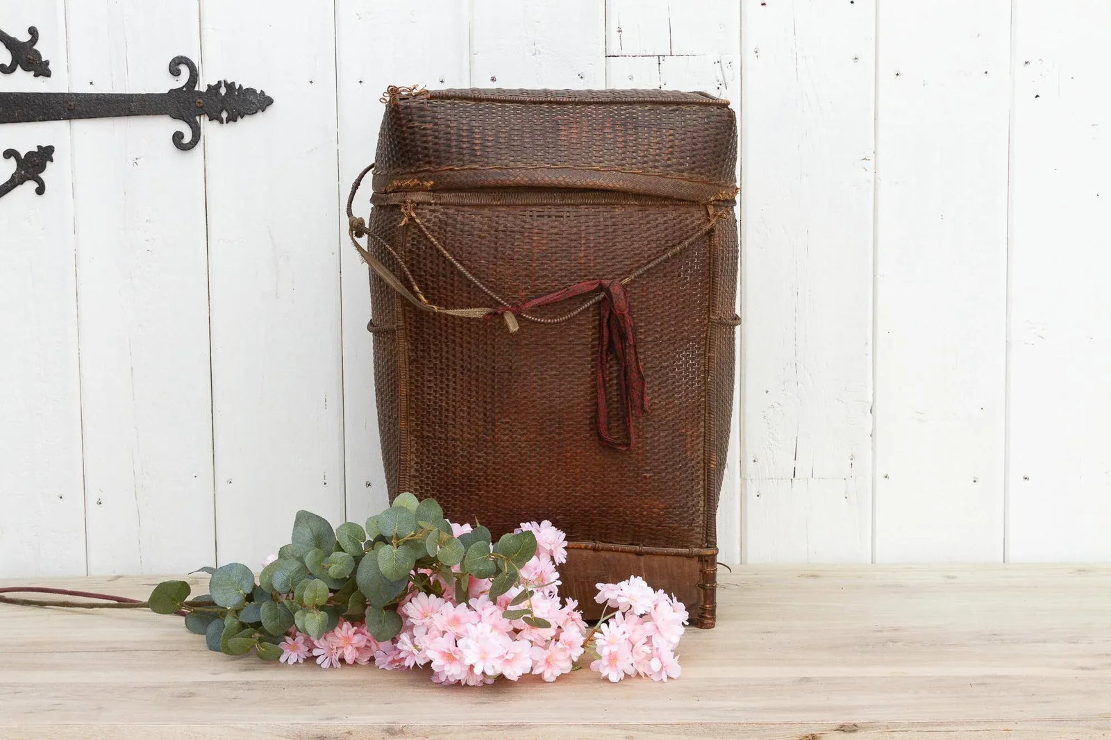 Rare Antique Double Woven Storage Basket From Burma - 2