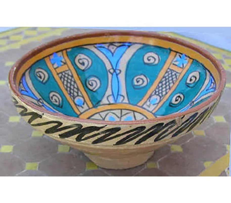 Antique Moroccan Pottery Bowl - 3