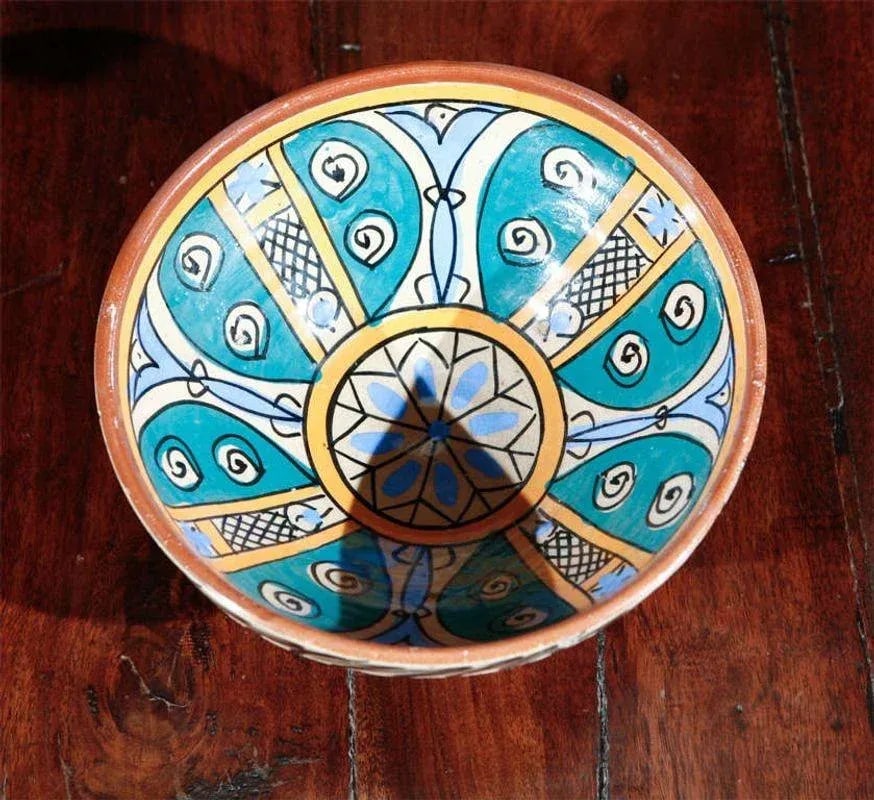 Antique Moroccan Pottery Bowl - 4