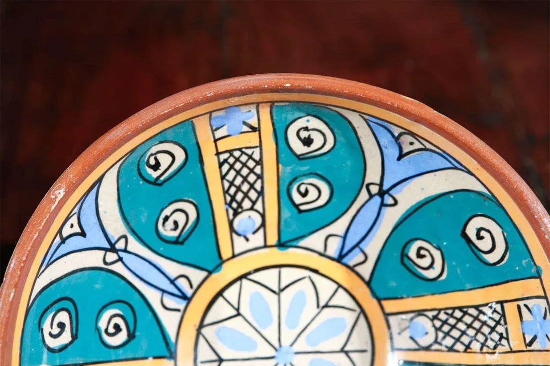 Antique Moroccan Pottery Bowl - 6