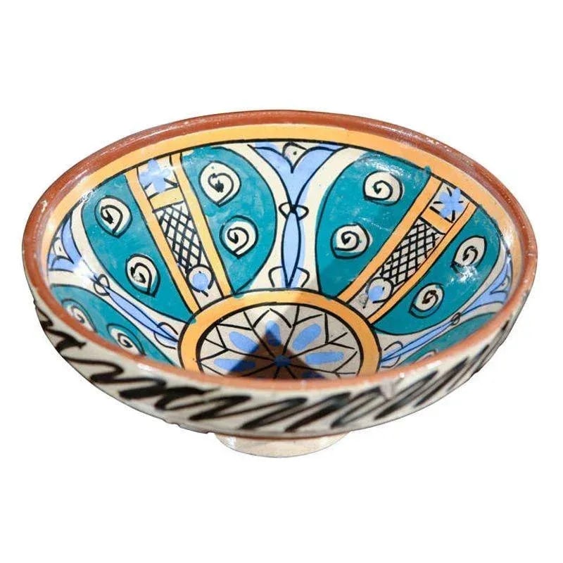 Antique Moroccan Pottery Bowl - 9