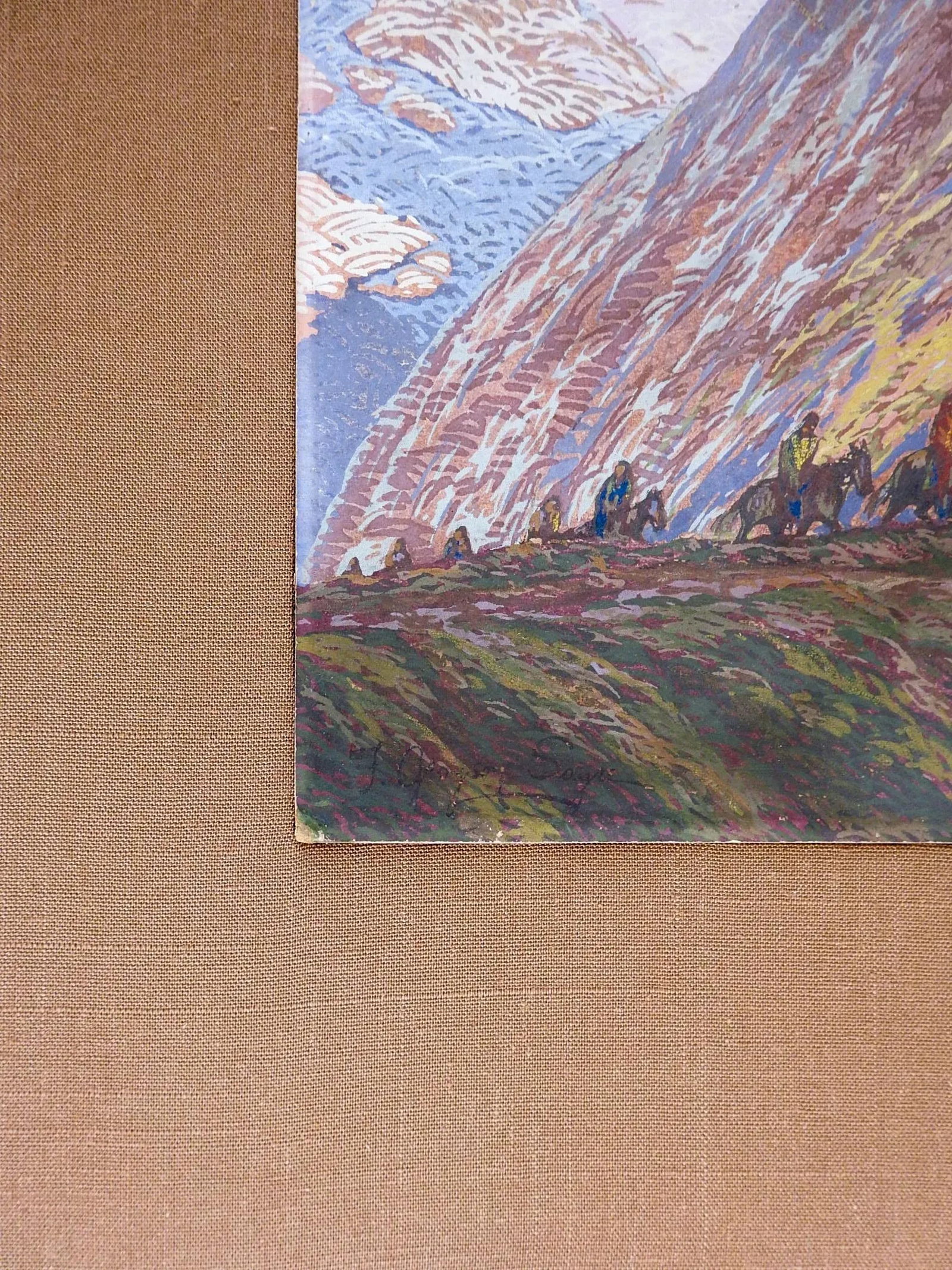 Vintage Fred Grayson Sayre Mountain Landscape Serigraph - 2