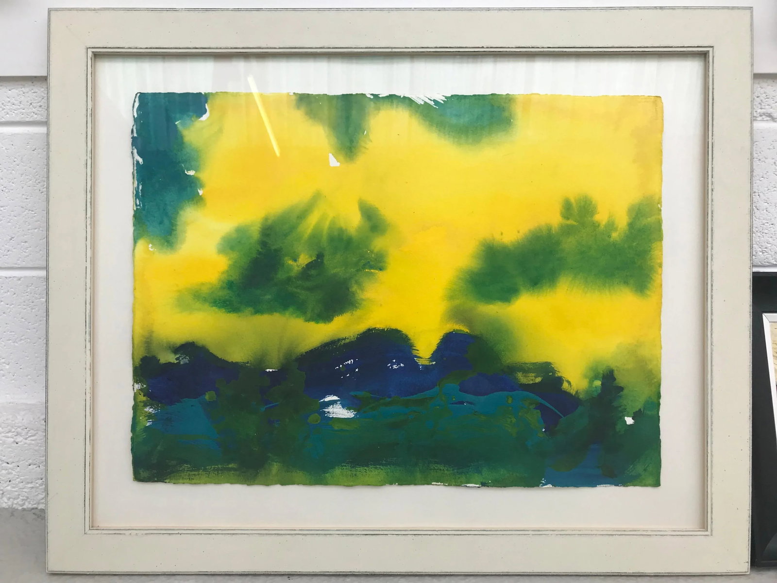 Santa Barbara California Blue Yellow Green Modern Abstract Landscape Painting, 2001 - 5