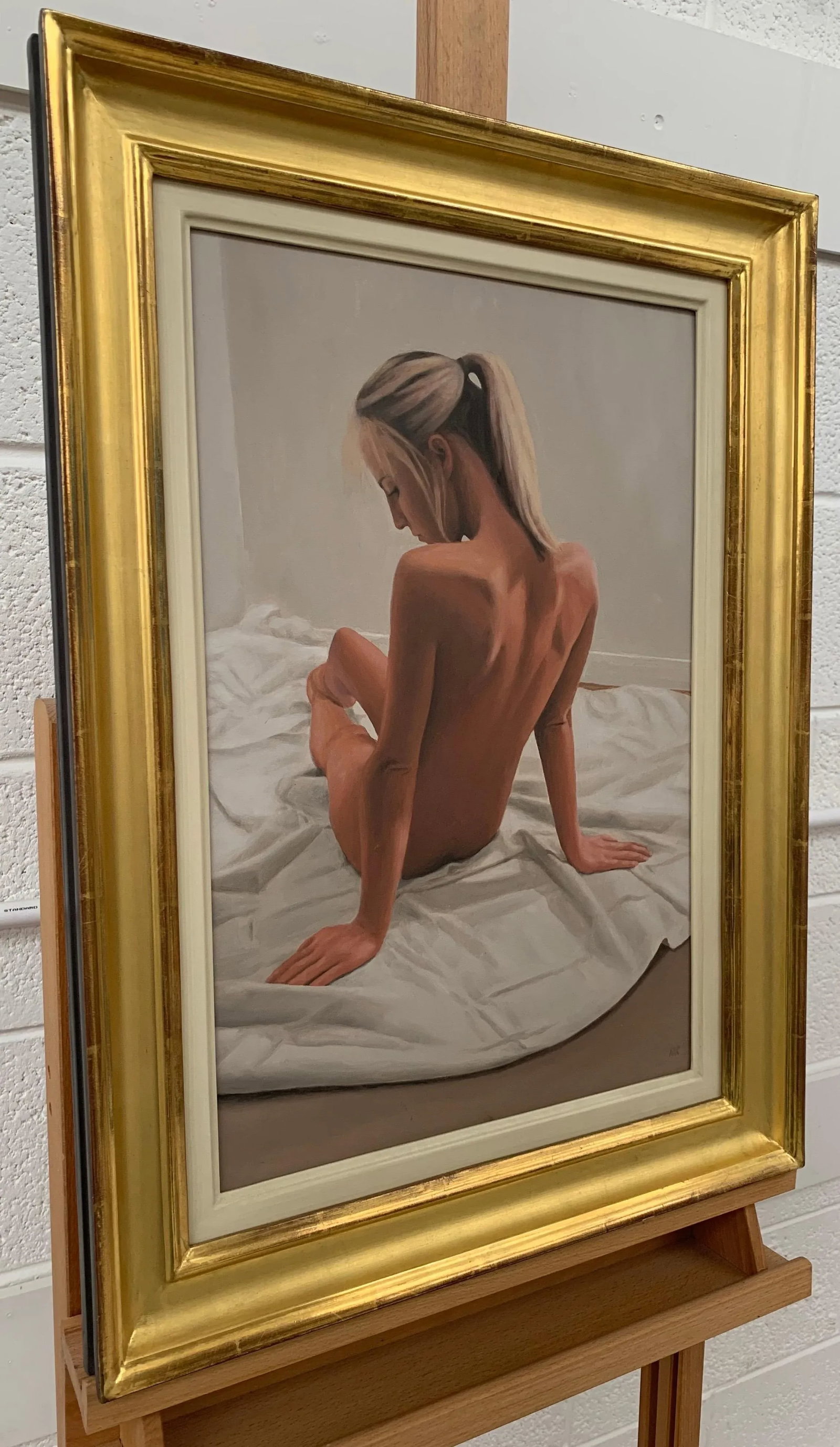 Mark Clark, Oil Painting of Seated Female Nude Figure by British Contemporary Artist, 2000 Circa - 2