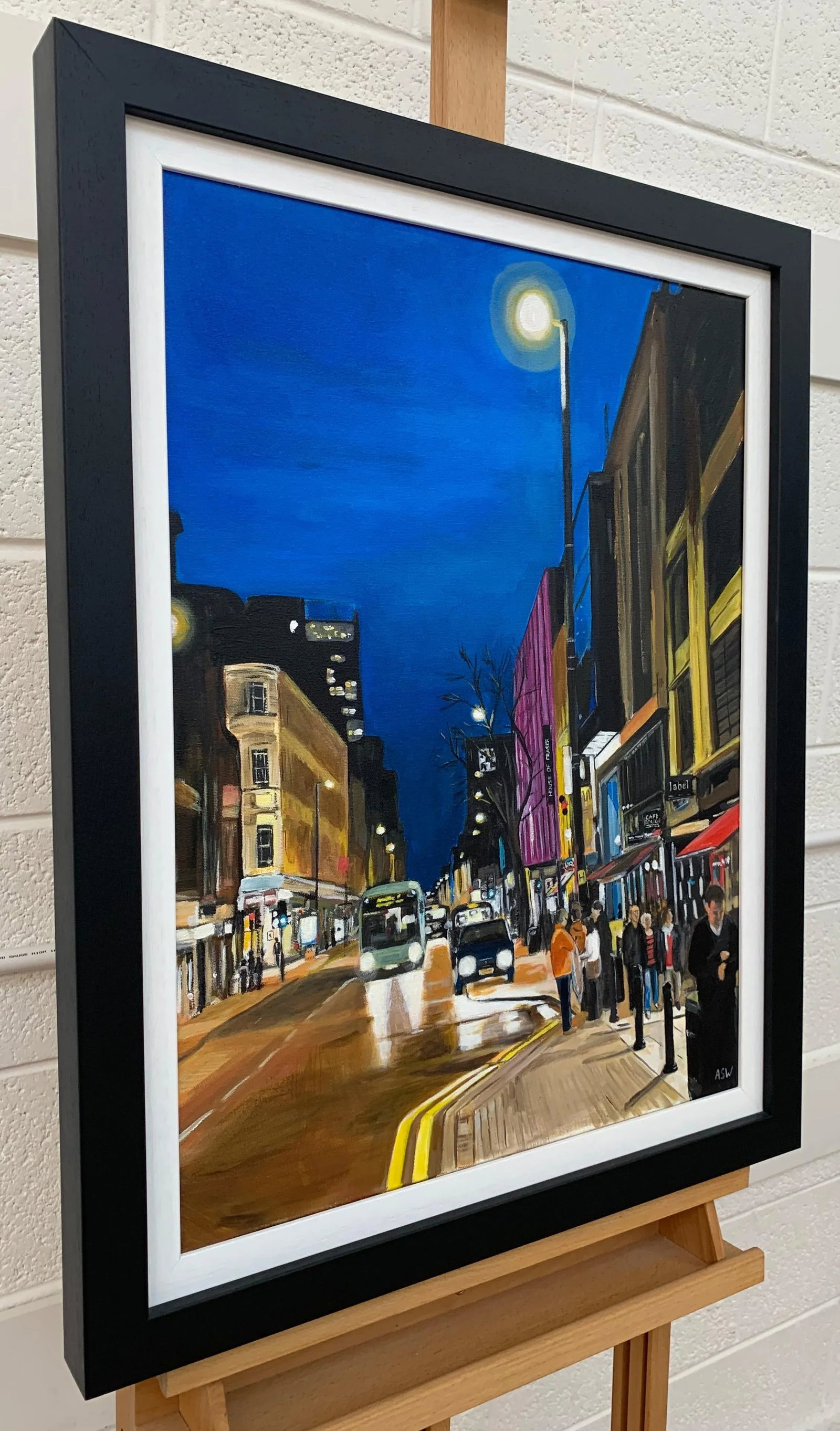 Deansgate in the Rain Manchester City Street Scene England by British Artist, 2014 - 3