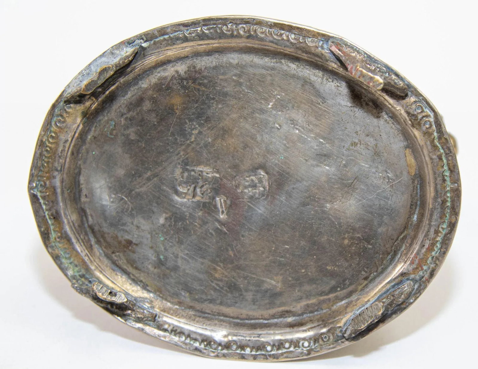 Antique Moroccan Silver Plated Tea Caddy Footed Candy Box - 7