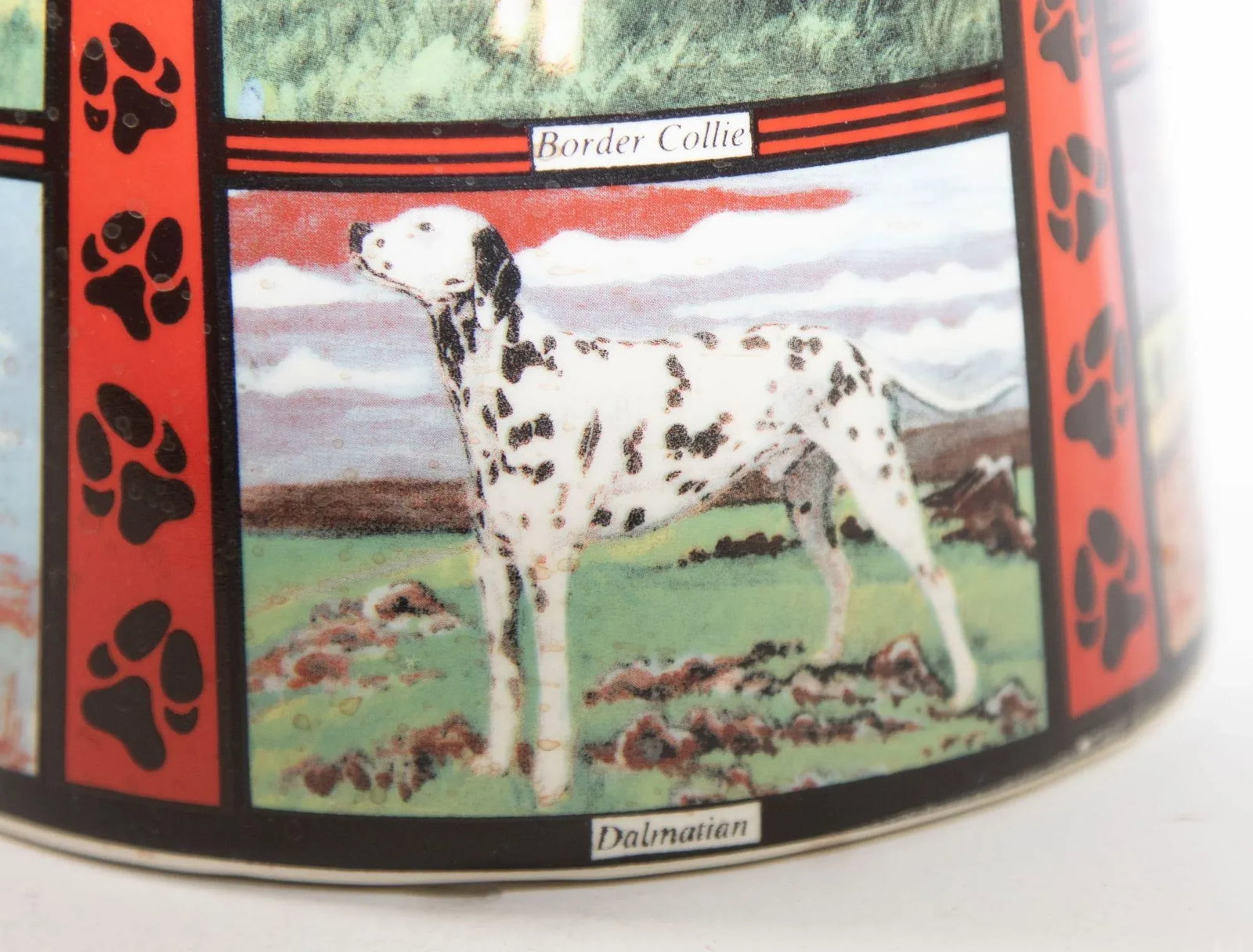 Vintage 1970s Ceramic Pitcher, Derbyshire England With Dog Breeds Pictures - 10