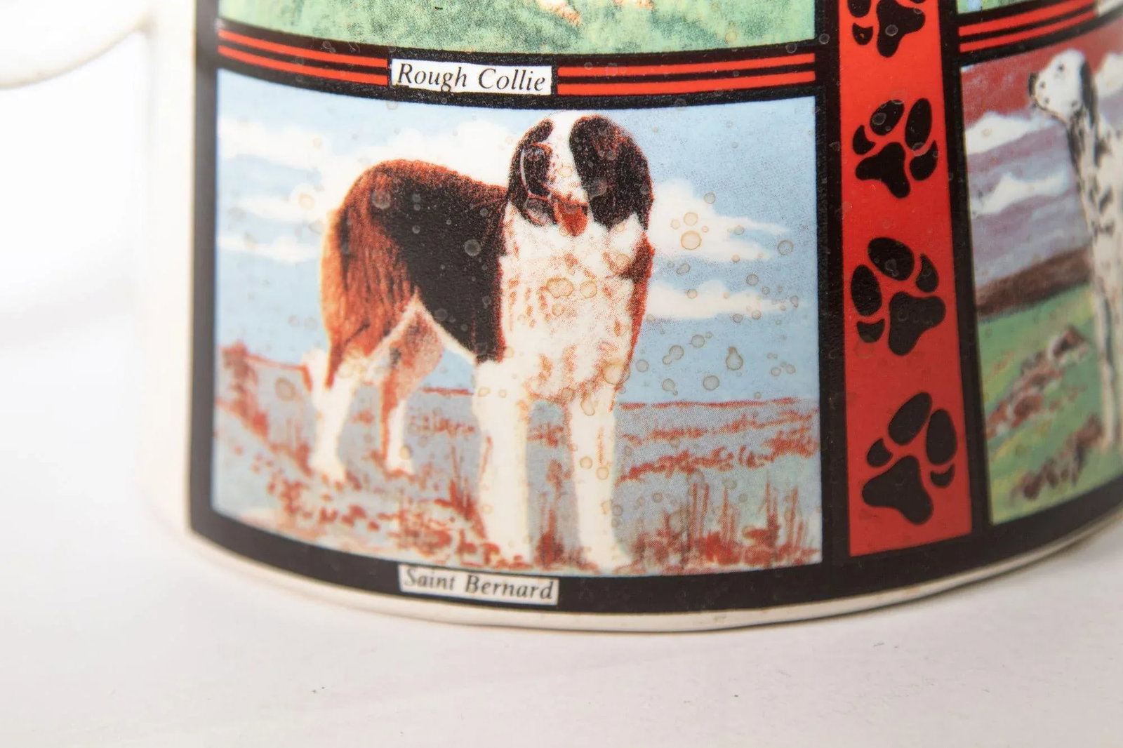 Vintage 1970s Ceramic Pitcher, Derbyshire England With Dog Breeds Pictures - 12