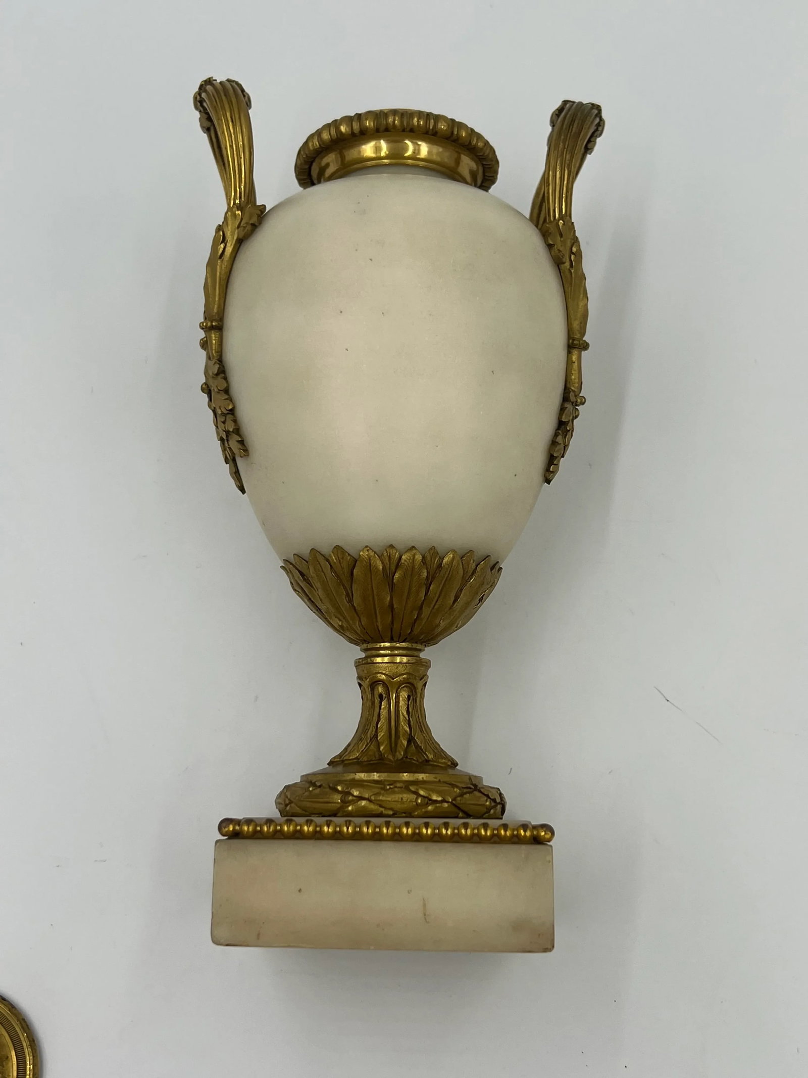 Fine Quality Pair, 19th Century French White Marble Bronze Ormolu Mounted Vases - 10
