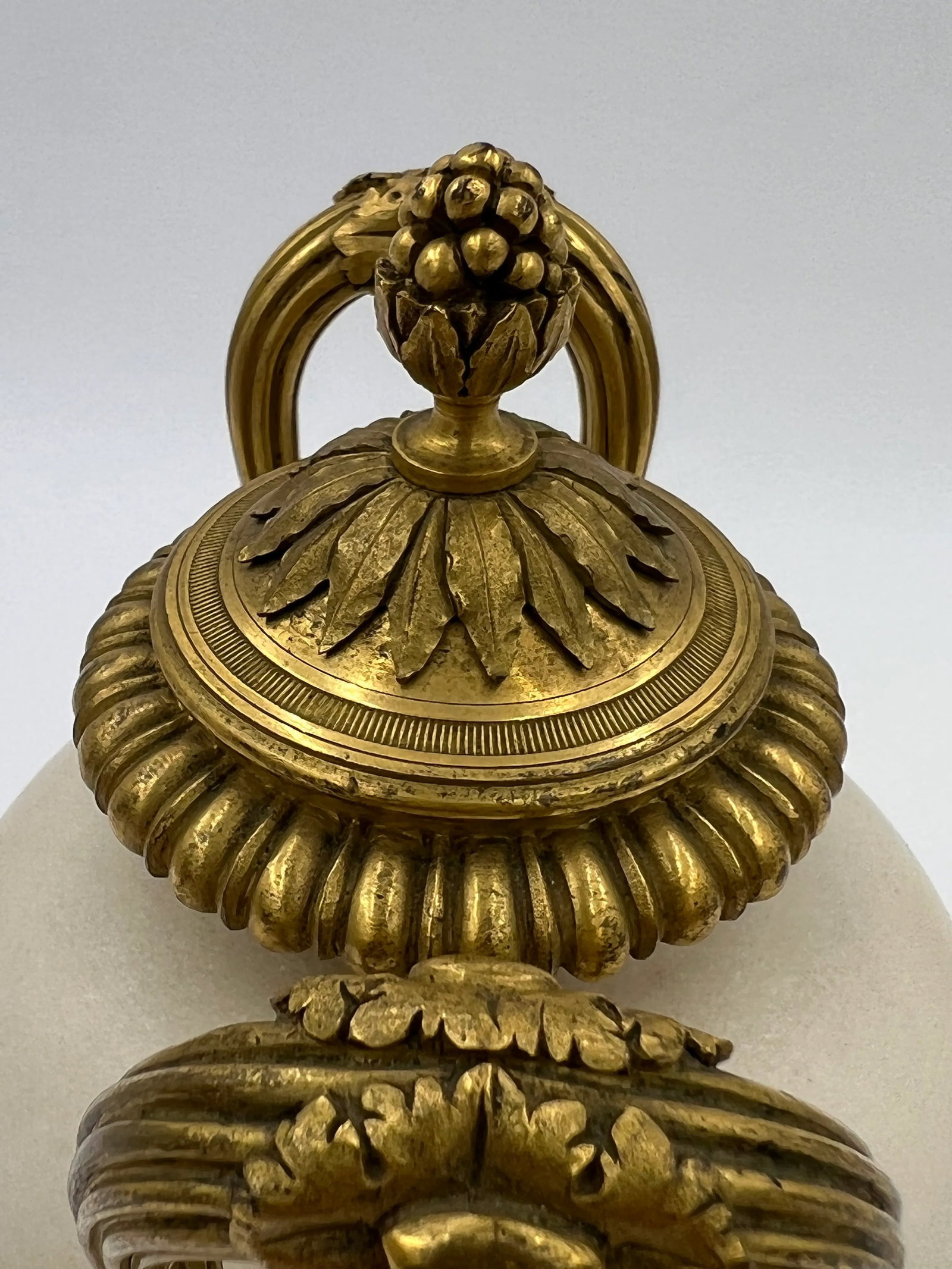 Fine Quality Pair, 19th Century French White Marble Bronze Ormolu Mounted Vases - 9