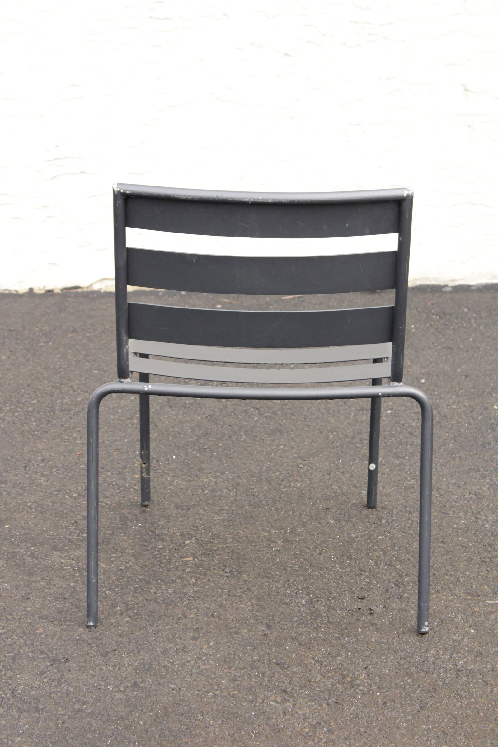 2010s 'Metro' Wrought Iron Outdoor Dining Table & Four Chairs Patio Set Attributed to Woodard - Set - 10