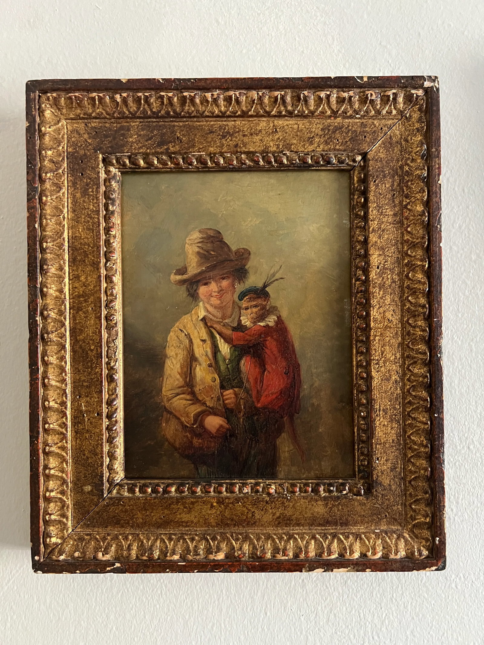 Henry Park "Young Hunter & Monkey" Oil Painting Ex Christies Provenance - 12
