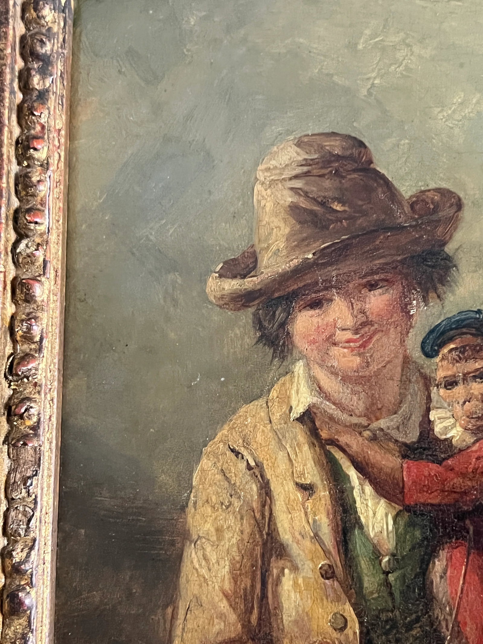 Henry Park "Young Hunter & Monkey" Oil Painting Ex Christies Provenance - 9