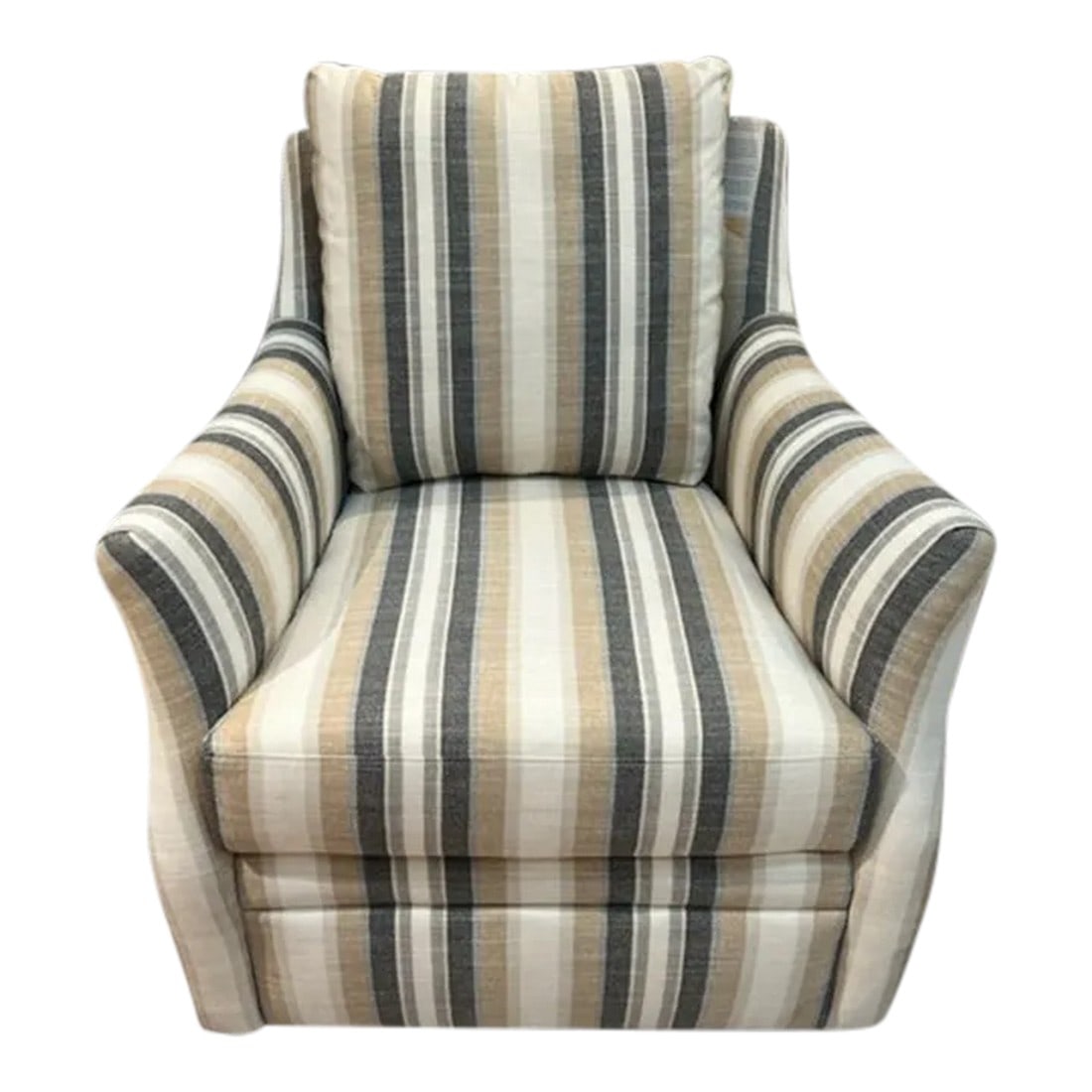 Sam Moore Striped Fabric Laura Swivel Chair (1 of 8)