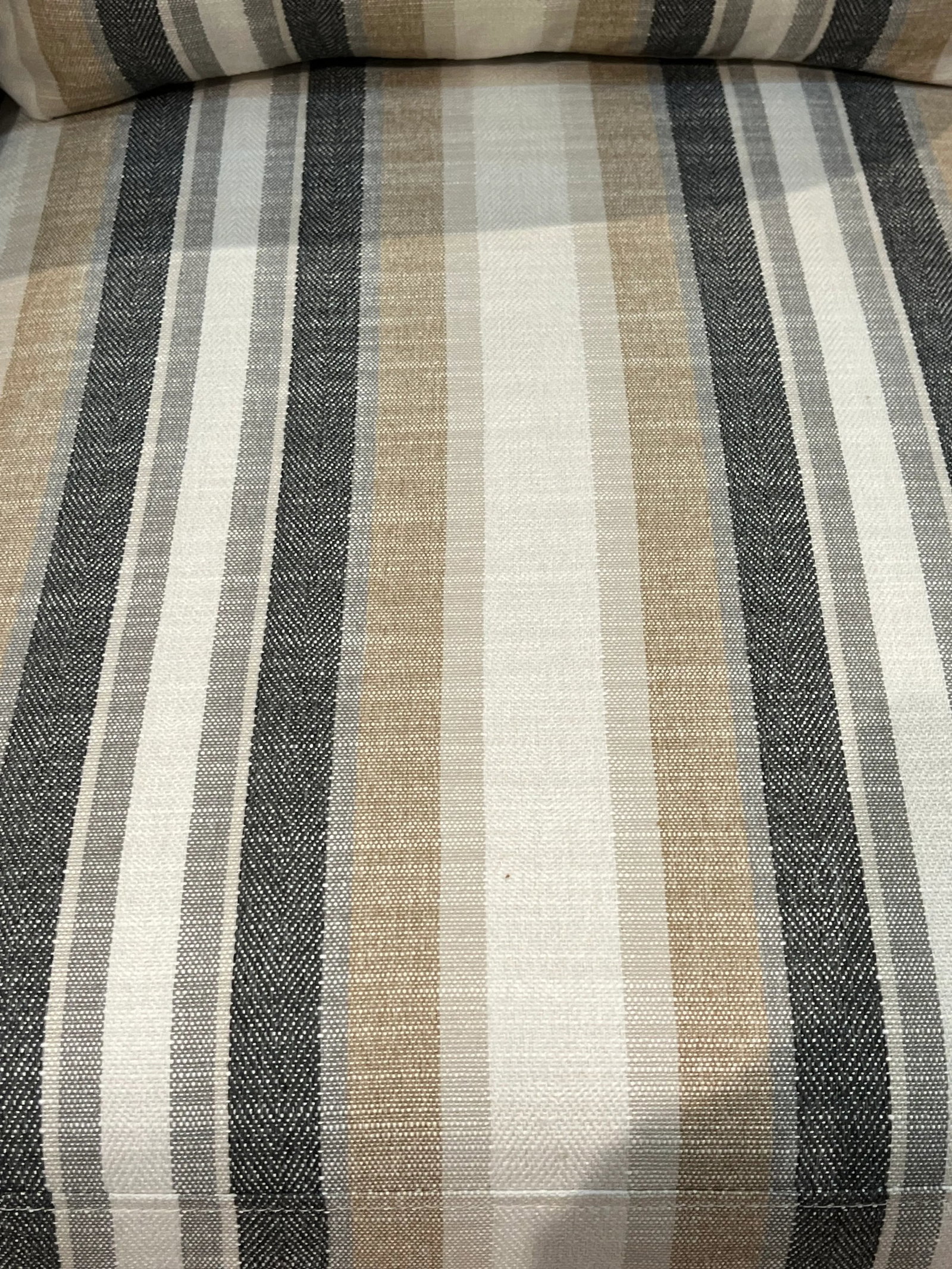 Sam Moore Striped Fabric Laura Swivel Chair - 5