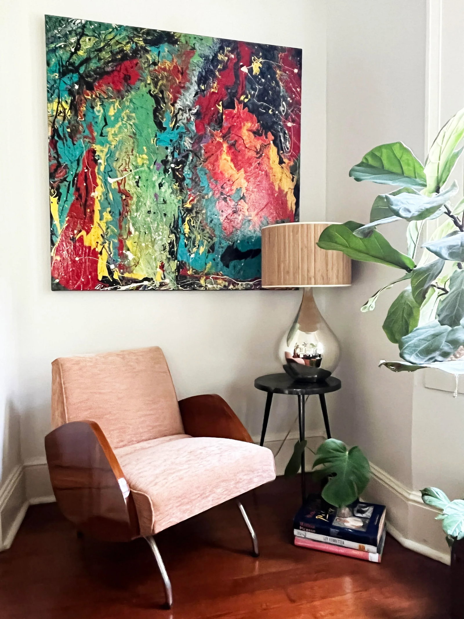 Vintage Abstract Expressionist Acrylic Painting - 2