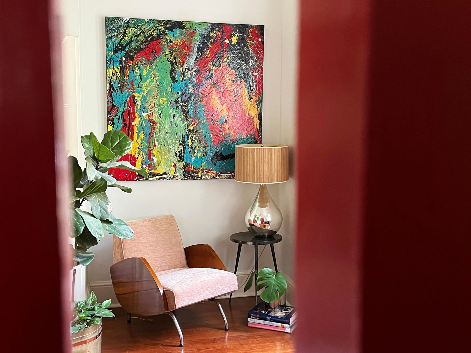 Vintage Abstract Expressionist Acrylic Painting - 3