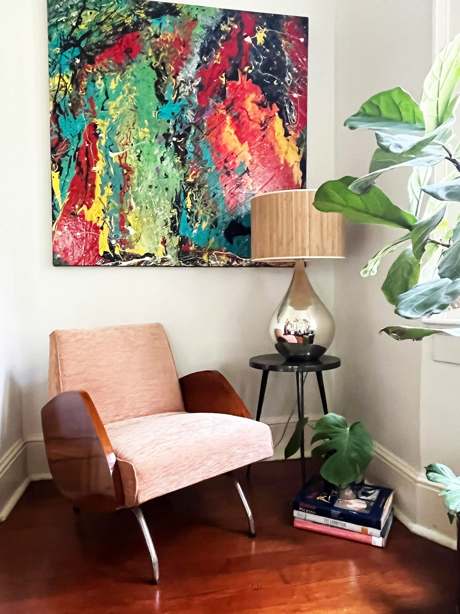 Vintage Abstract Expressionist Acrylic Painting - 4