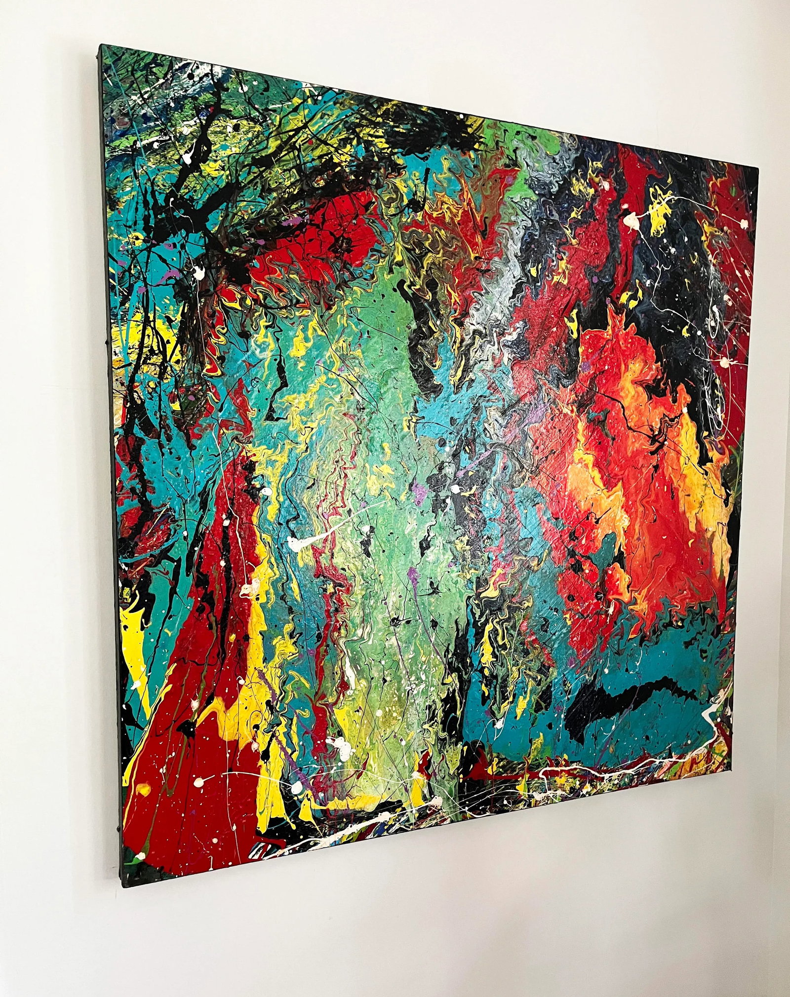 Vintage Abstract Expressionist Acrylic Painting - 5