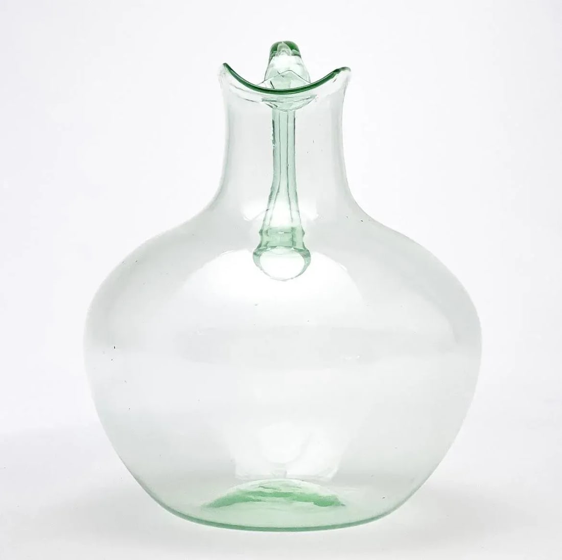 Circa 1925 Murano Glass-Green Soffiato Pitcher - 2