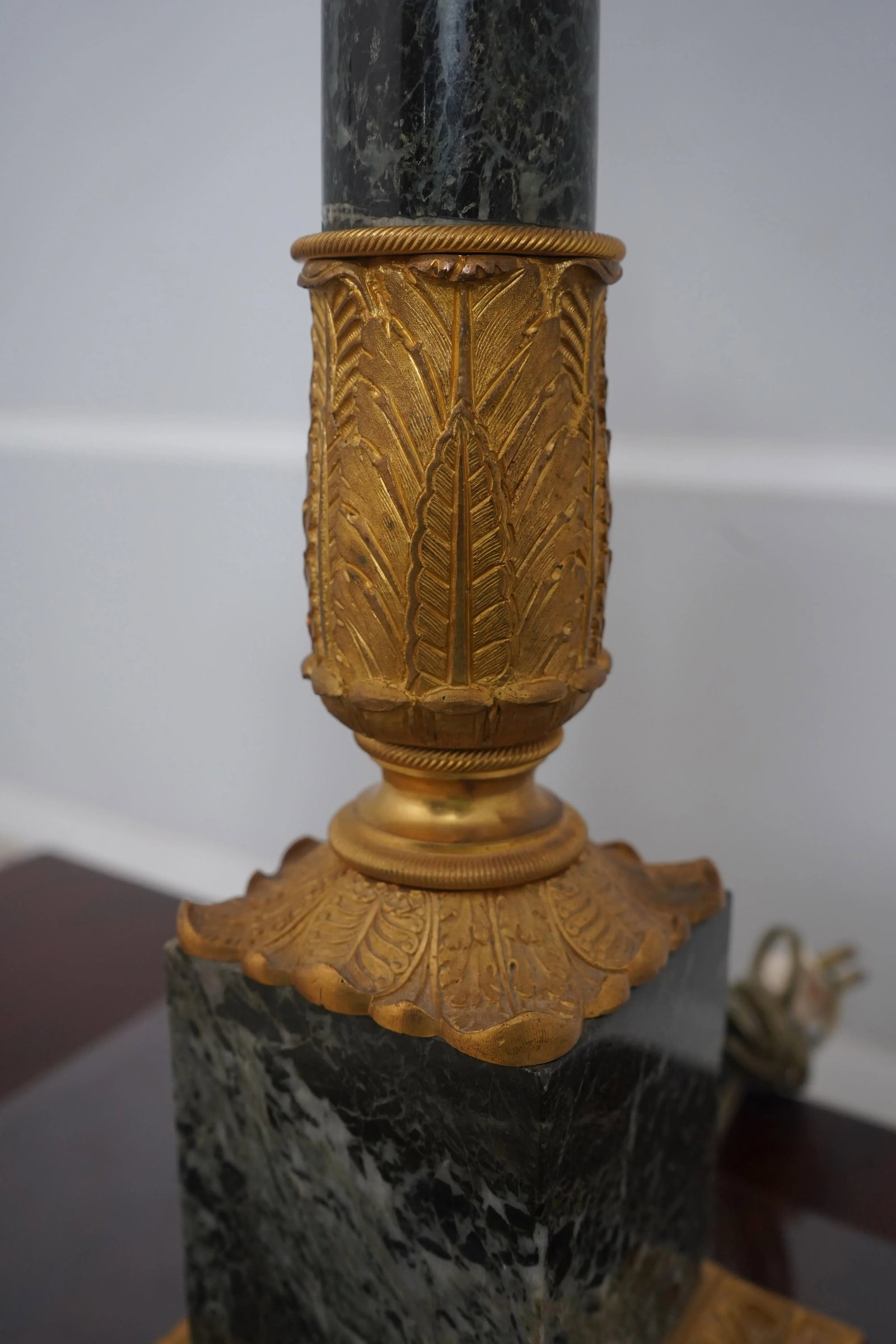 Pair Antique French Empire Marble & Bronze Candelabras - 10