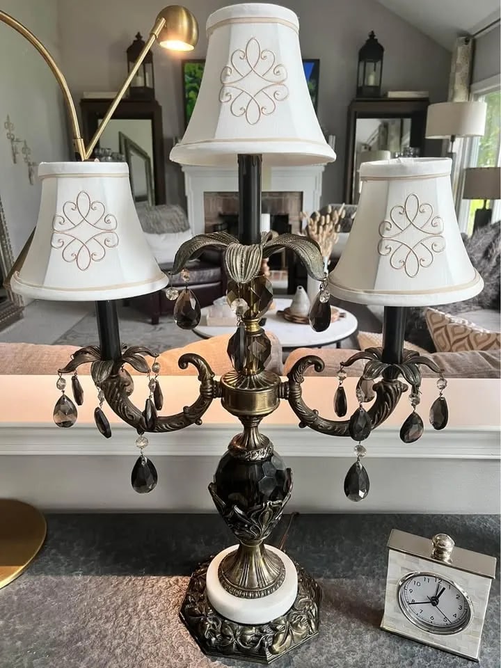 Vintage Italian Hollywood Regency Girandole Table Lamp - 10