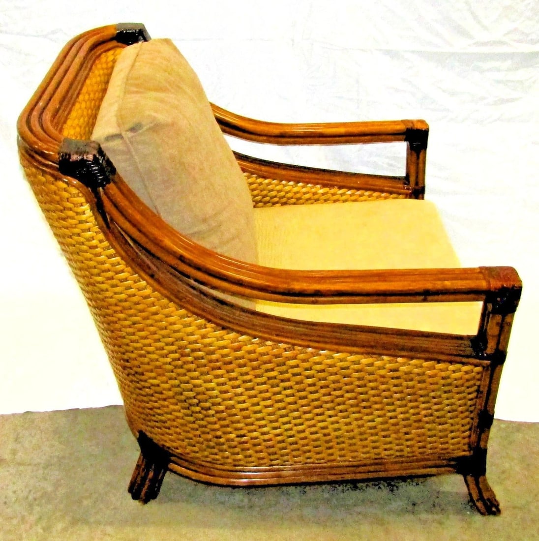 1970s Rattan Wicker Mandalay Chairs With Cushions - Set of 2 - 10