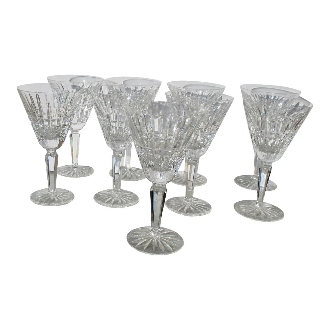 Waterford Glenmore Crystal Tall Wine Set of 9 (1 of 4)
