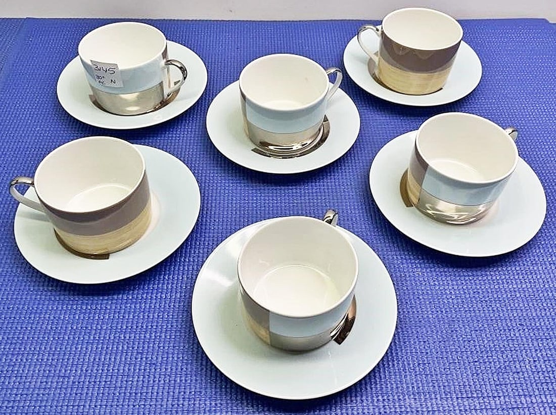 1990s Bernardaud Fusion Dinner Service Set for 6 - 8