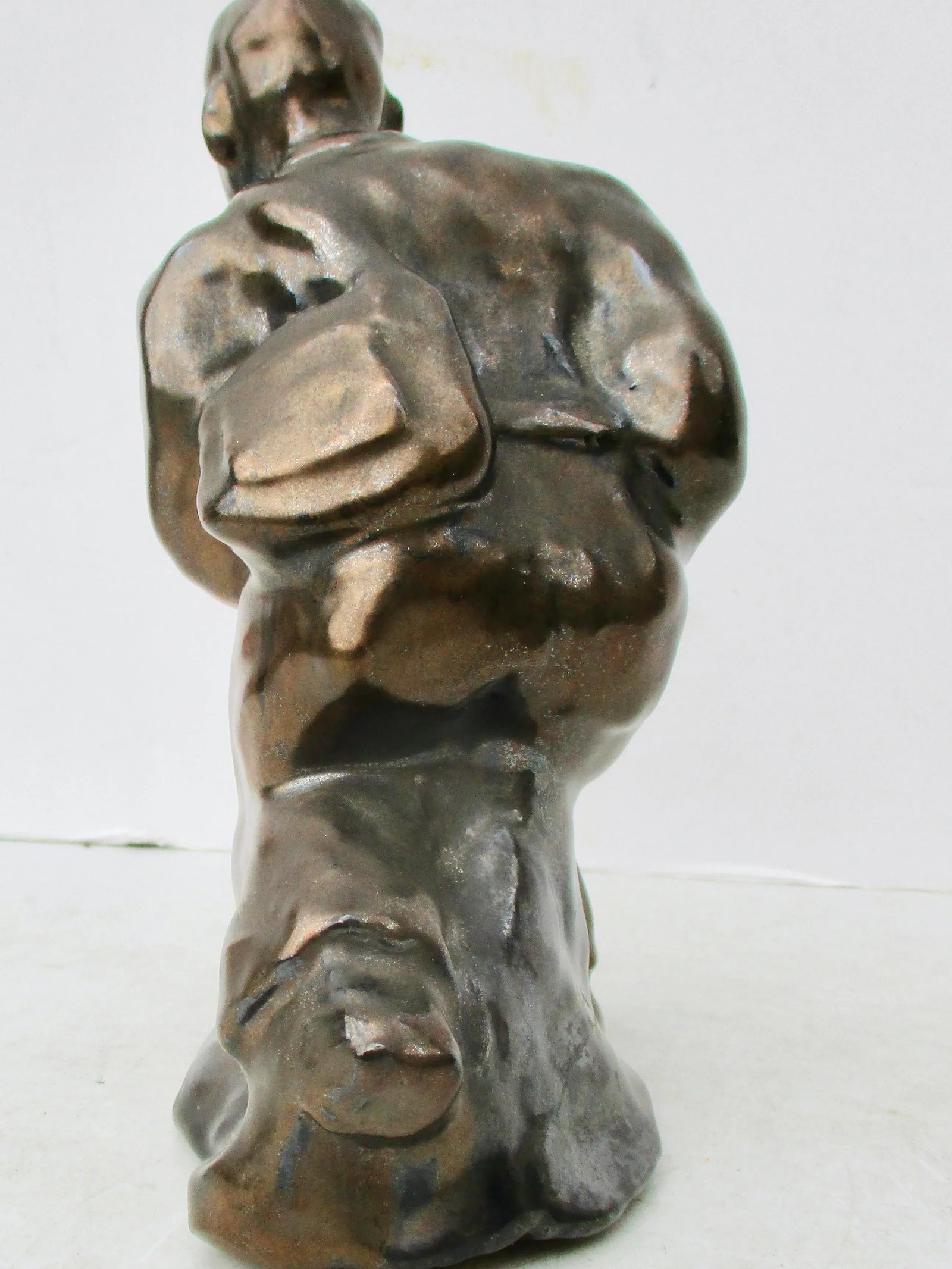 Circa 1950s Terra Cotta Glazed Sculpture of a School Boy - 8