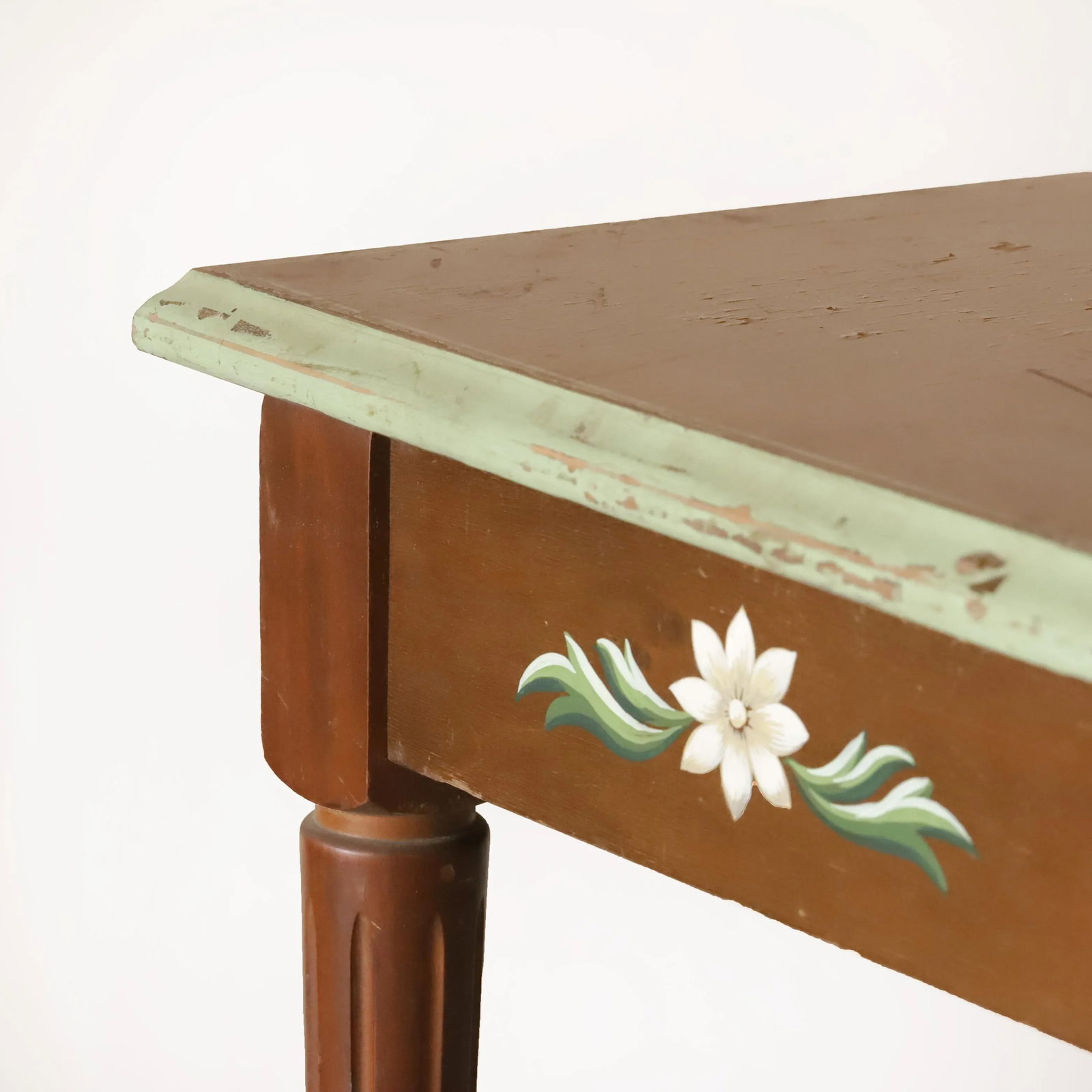 Vintage Piano Hand-Painted Floral Bench With Storage Box - 10
