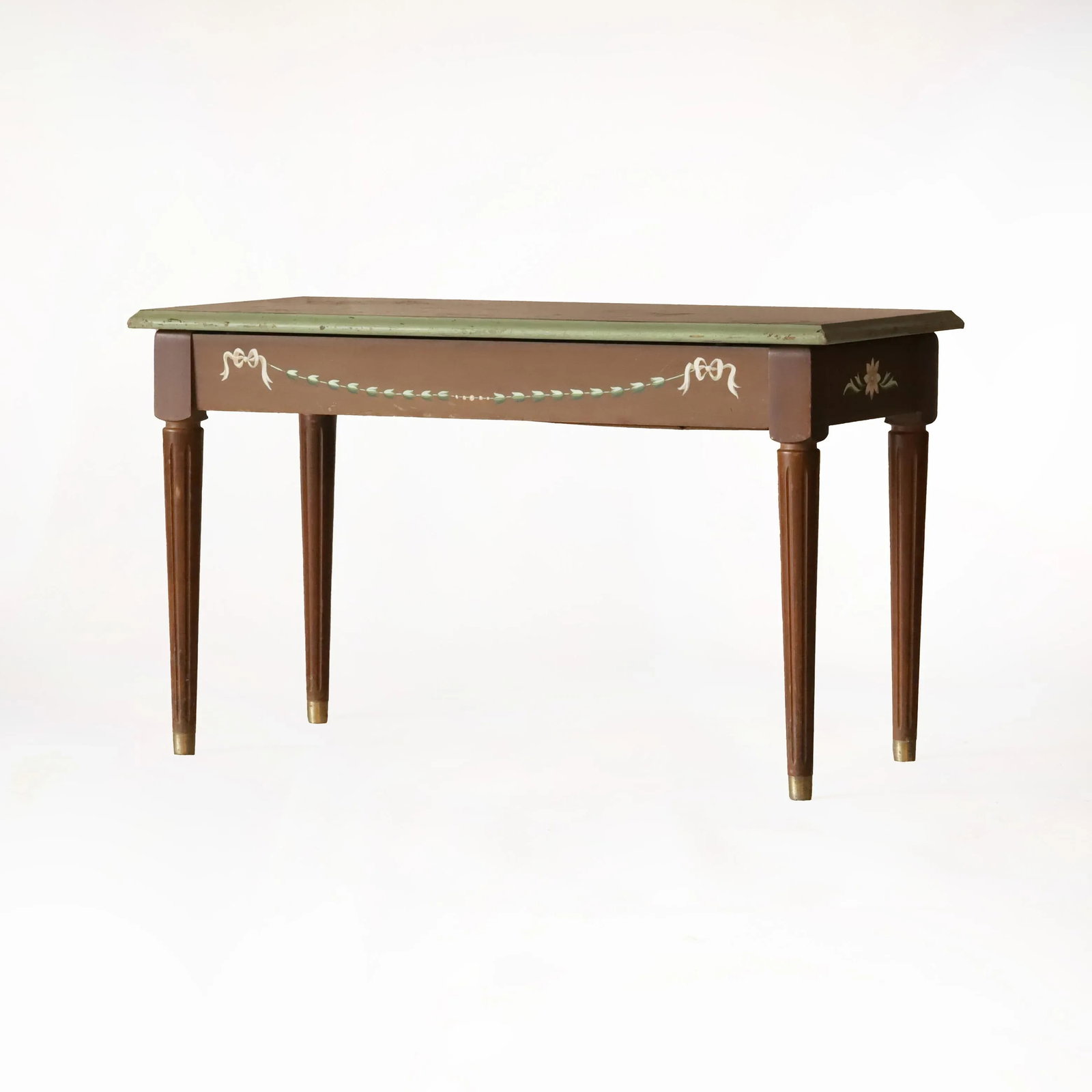 Vintage Piano Hand-Painted Floral Bench With Storage Box - 13