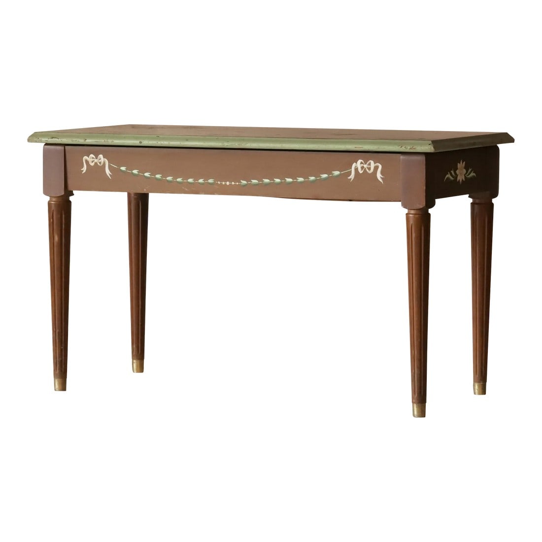 Vintage Piano Hand-Painted Floral Bench With Storage Box: Vintage Piano Hand-Painted Floral Bench With Storage Boxã€‚ 30"W * 14"D * 17.75"H Condition: Imperfections: Some Imperfections Condition Notes: In good condition with light wear consi