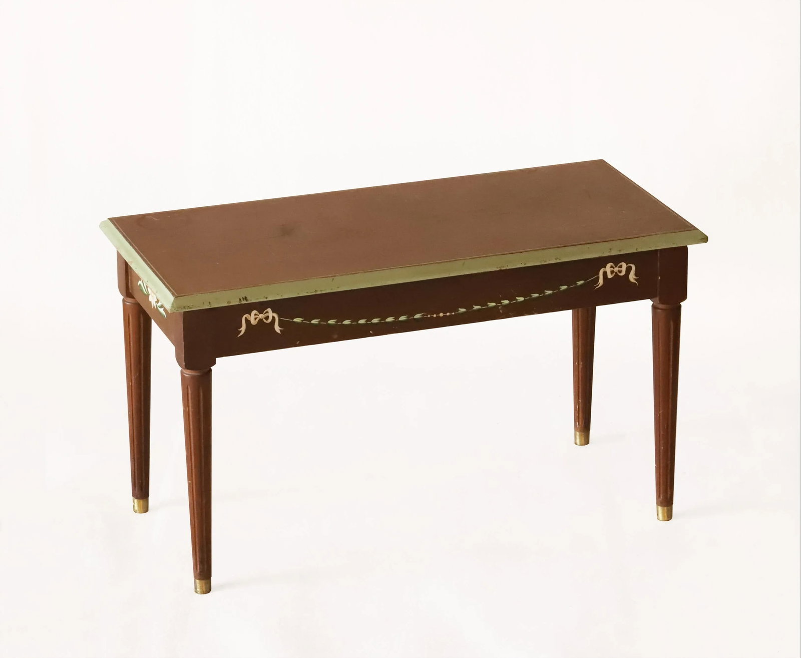 Vintage Piano Hand-Painted Floral Bench With Storage Box - 4