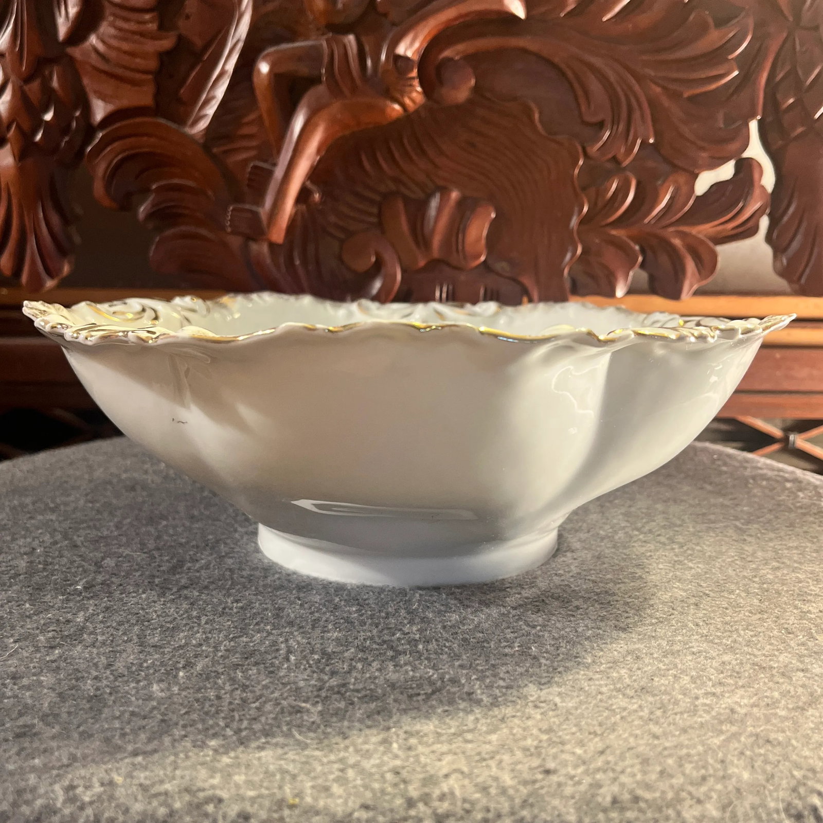 Antique Rs Prussia Hand Painted Berry Bowl - 4