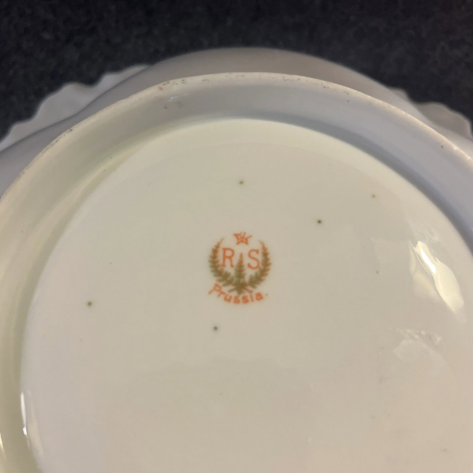 Antique Rs Prussia Hand Painted Berry Bowl - 7